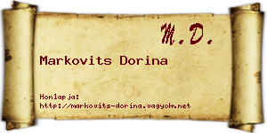 Markovits Dorina névjegykártya